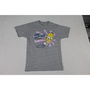 The Simpsons T-Shirt Men Small Gray Excellent Mr Sparkle Homer Graphic Tee